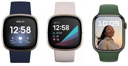 So sánh Apple Watch Series 7 vs Fitbit Sense và Versa 3