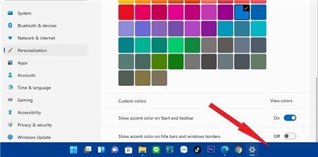 Hướng dẫn cách đổi màu thanh Taskbar trên Windows 11