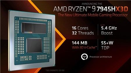 AMD ra mắt Ryzen 9 7945HX3D, CPU đầu tiên sử dụng công nghệ 3D V-Cache