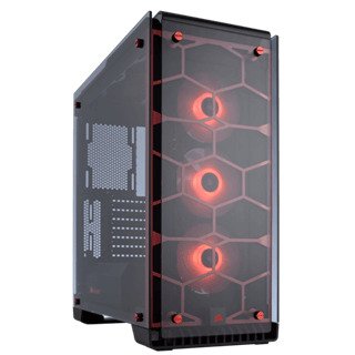 Case Corsair Crystal Series 570X RGB ATX Mid-Tower - Red