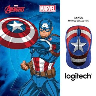 Logitech M238 Marvel Wireless - Captain America