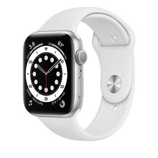 Apple Watch Series 6 Silver Aluminum, White Sport, GPS 44mm