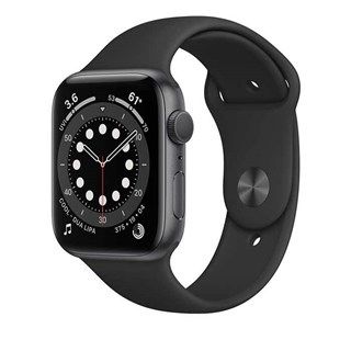 Apple Watch Series 6 Space Gray Aluminum, Black Sport, GPS 44mm