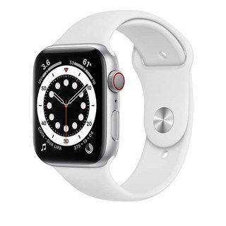 Apple Watch Series 6 Silver Aluminum, White Sport, LTE 44mm