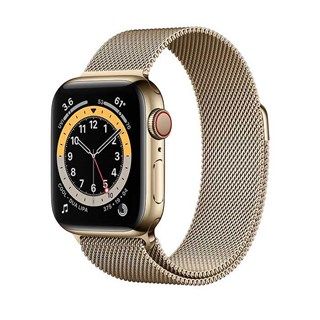 Apple Watch Series 6 Gold Stainless Steel, Gold Milanese Loop, LTE 40mm