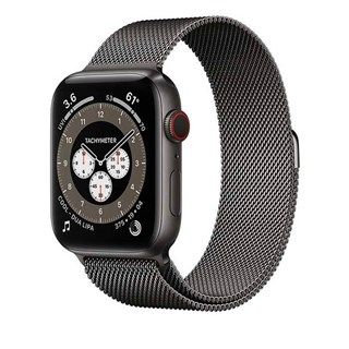 Apple Watch Series 6 Space Black Titanium, Graphite Milanese Loop, LTE 44mm