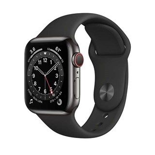 Apple Watch Series 6 Graphite Stainless Steel, Black Sport Band, LTE 40mm