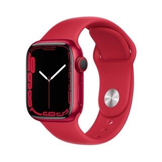 Apple Watch Series 7 41mm (4G) Viền nhôm đỏ, dây cao su đỏ