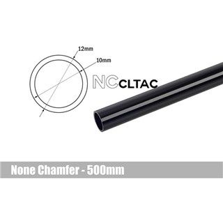 Bitspower None Chamfer Crystal Link Tube OD 12MM - Length 500mm - Black