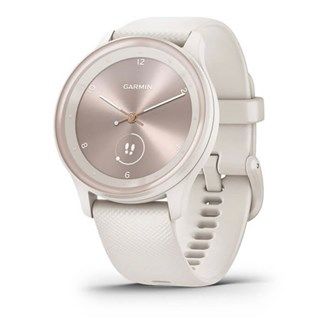Garmin vivomove Sport - Ivory Case and Silicone Band with Peach Gold Accents