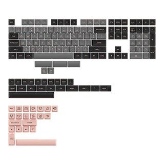 AKKO Keycap set - Black Pink - ASA Low profile, 155 nút