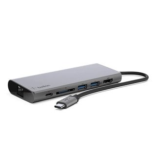 Belkin HUB USB-C 3.1 Multimedia 6 trong 1, pass-thru