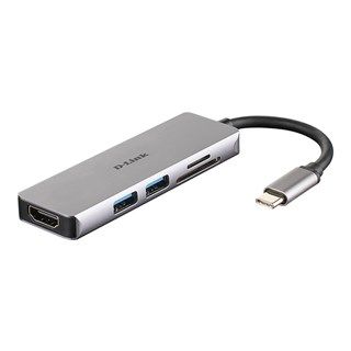 D-Link 5-in-1 USB Type C Hub with HDMI and SD/microSD Card Reader