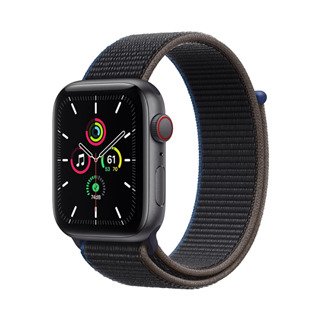 Apple Watch SE 2020 44mm LTE Viền nhôm xám không gian, dây Nylon màu than