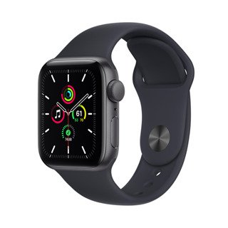 Apple Watch SE 2022 44mm Viền nhôm đen, dây cao su đen