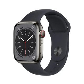 Apple Watch Series 8 41mm LTE Viền thép xám than chì, dây cao su đen