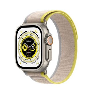 Apple Watch Ultra 49mm LTE Viền Titanium dây dù vàng/xám nhạt, size S/M