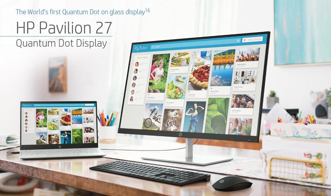 HP giới thiệu màn hình Quantum Dot Pavilion 27, màu đẹp, cạnh mỏng. màn 2K 1